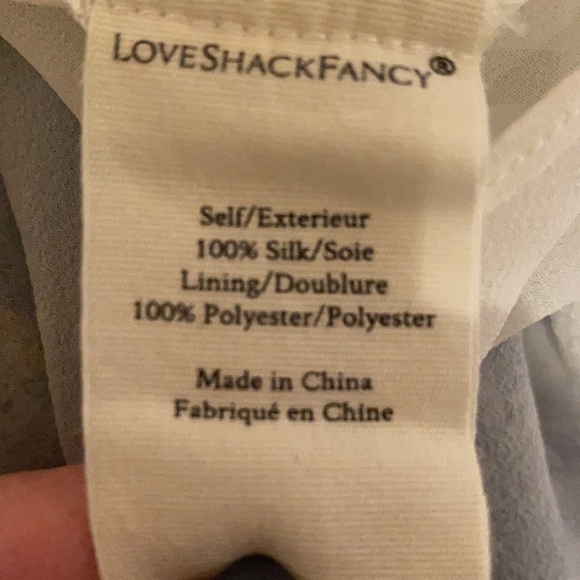 LoveShackFancy Popover Dress in Water Petals XS - Picture 5 of 6